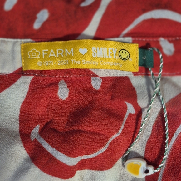 Sz M L NWOT Farm Rio Smiley LGBTQ+ Pride Rainbow Smile Jumpsuit Pants - Picture 5 of 8